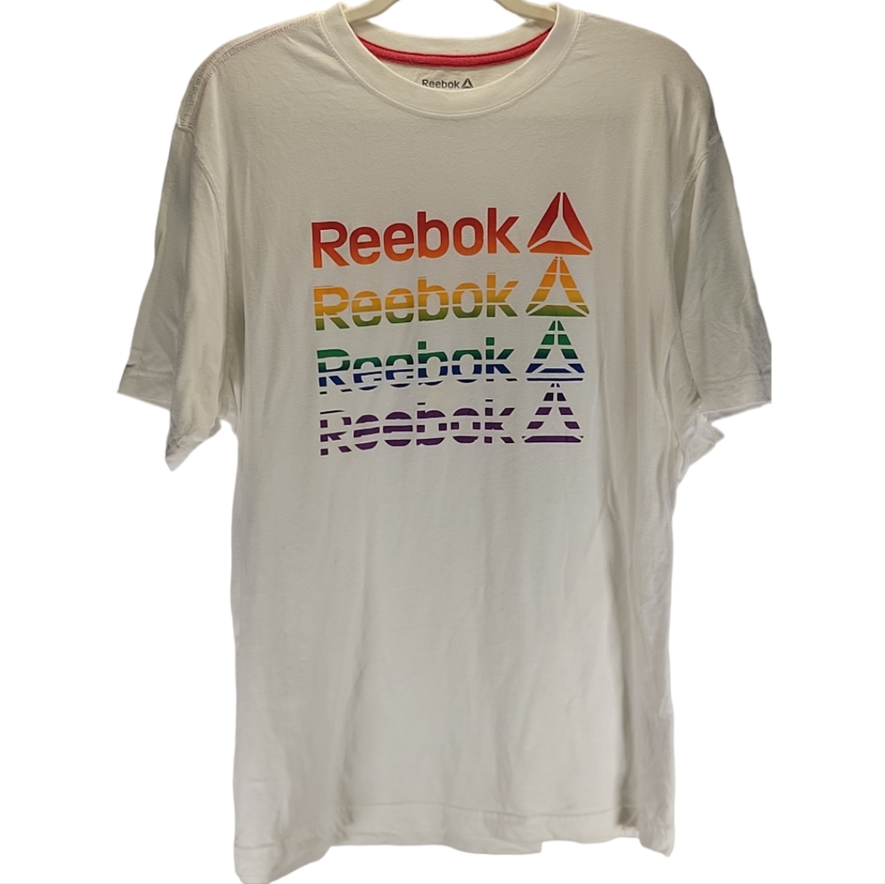 Reebok Men's Large T-shirt "Rainbow" *Mint*